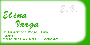 elina varga business card